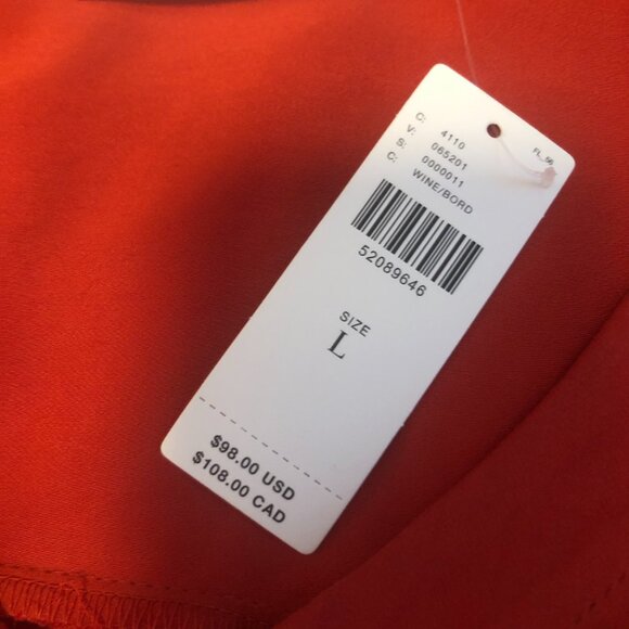 Anthropologie Maeve Ally Crupo Tunic Red Color Sz LargeNWT - Picture 5 of 6